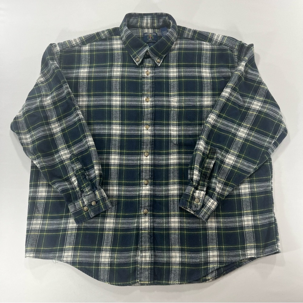Salmon River Traders Green Plaid Button Down Flannel Shirt XXL